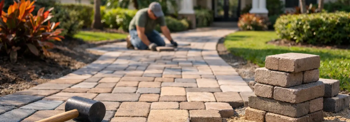 Paver Walkway Installation for Florida Homes